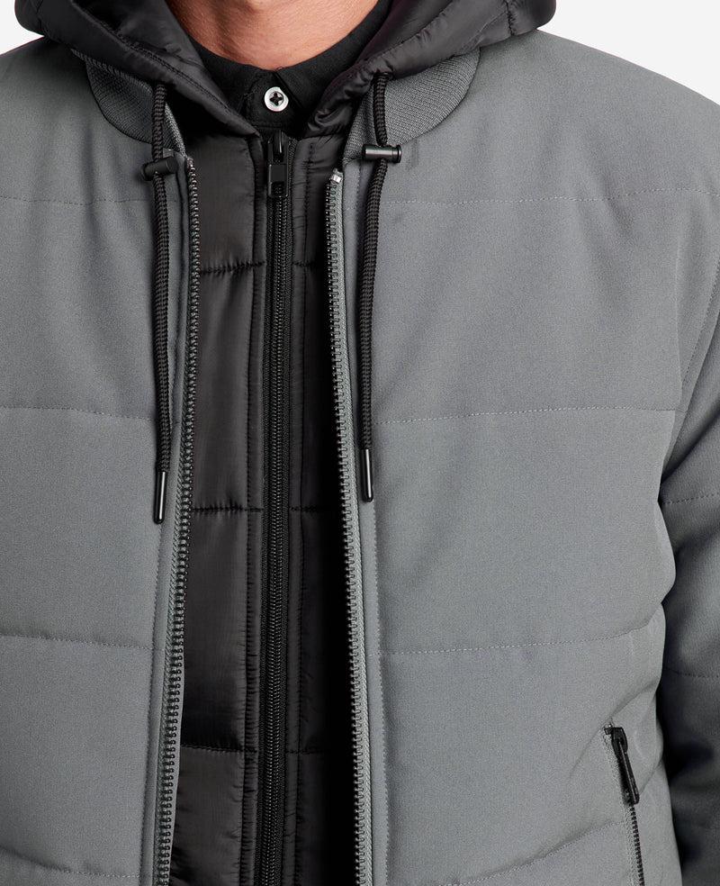 Kenneth Cole Oxford Detachable Hooded Bomber Jacket