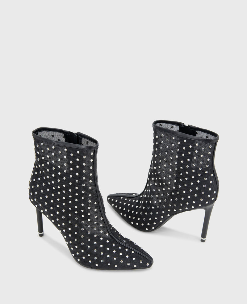 Kenneth Cole Quincy Mesh Micro Stud Heel Ankle Bootie