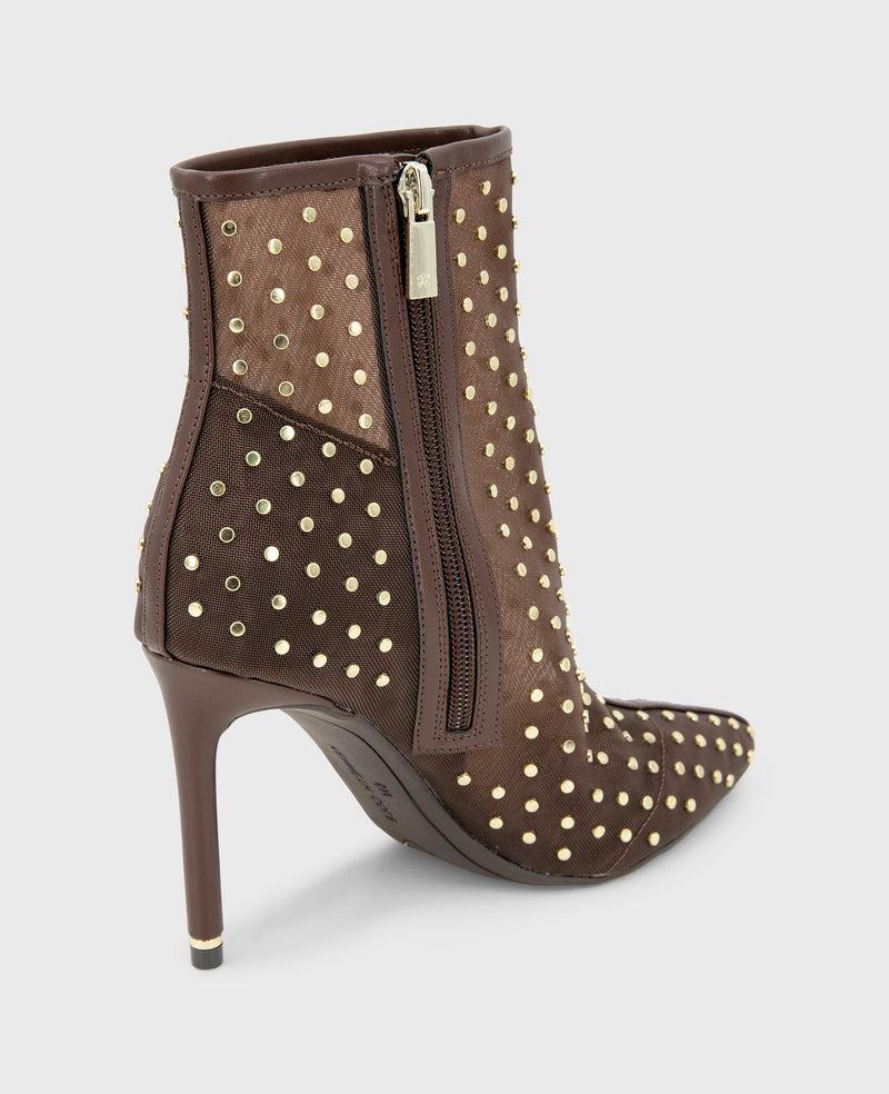Kenneth Cole Quincy Mesh Micro Stud Heel Ankle Bootie