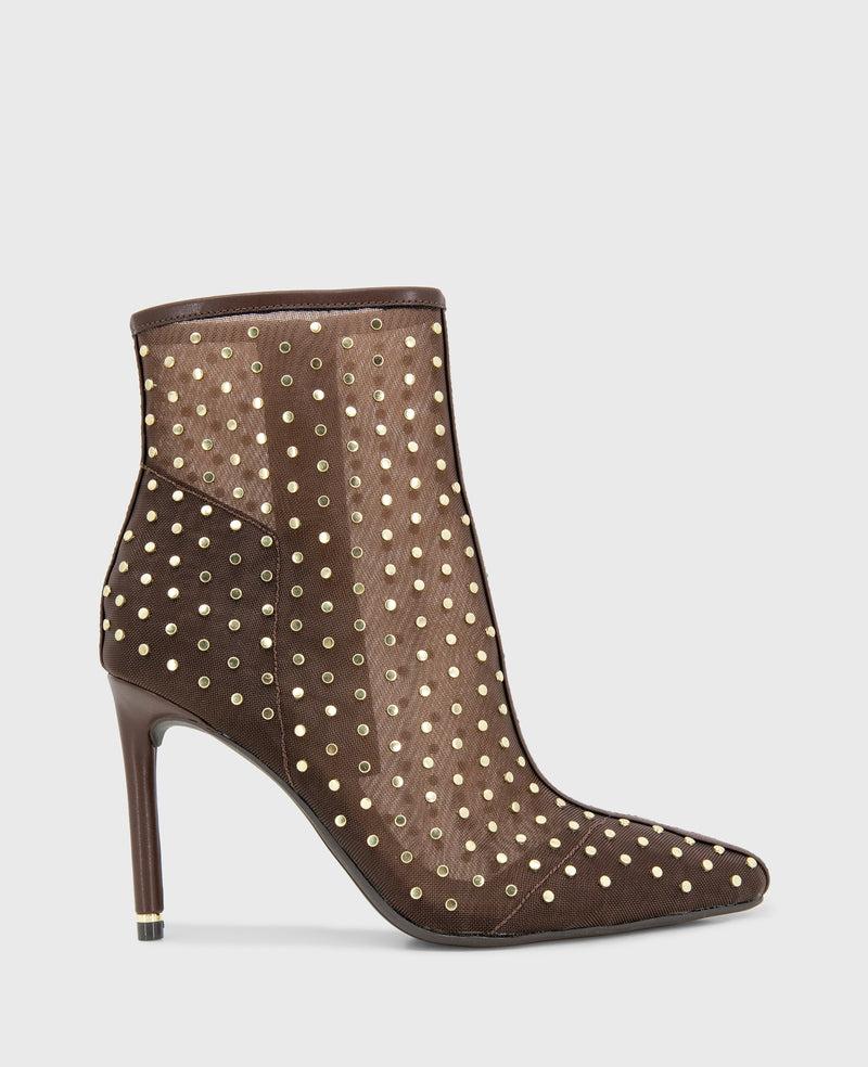 kenneth cole Quincy Mesh Micro Stud Heel Ankle Bootie