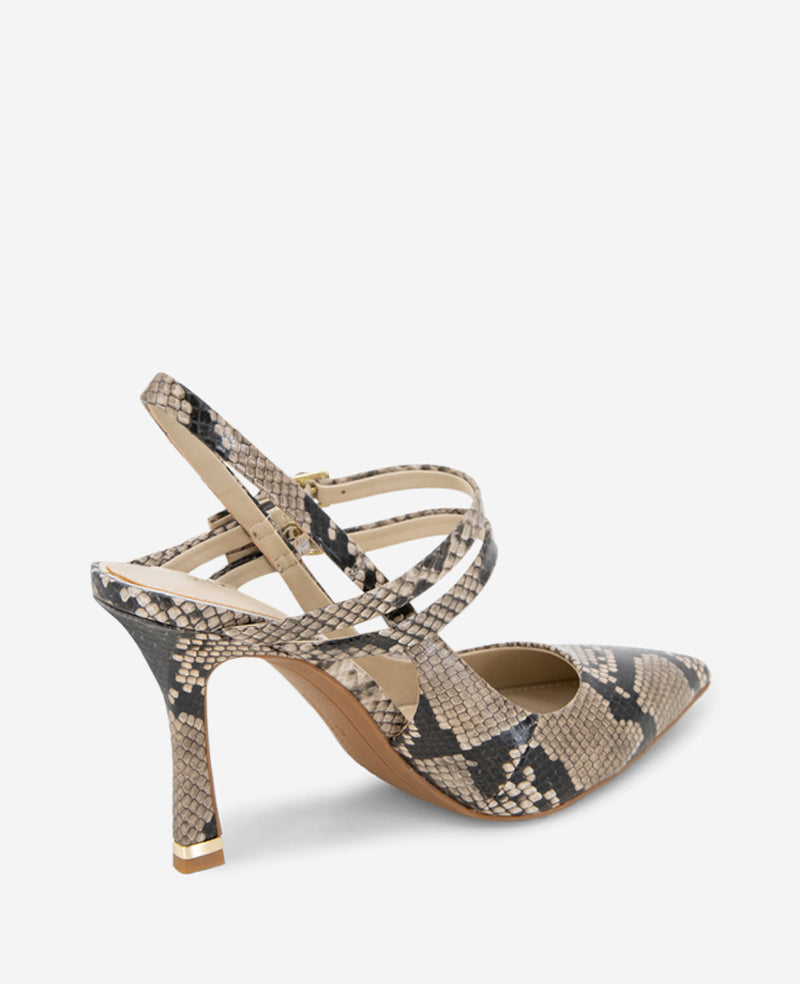 Kenneth Cole Raquel Snakeskin Leather Slingback Heel