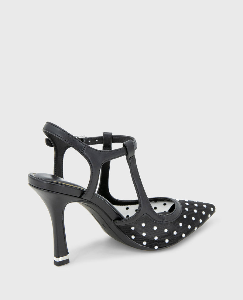 Kenneth Cole Romi Mesh Micro Stud Ankle Slingback Heel