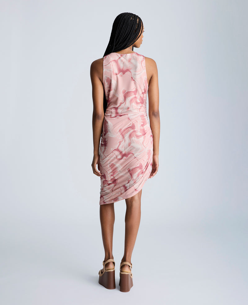 Kenneth Cole Sandra Side Ruched Asymmetrical Tank Dress