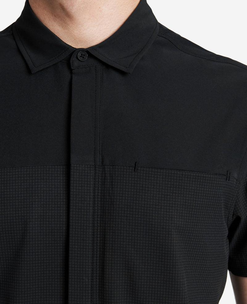 Kenneth Cole Stretch Short Sleeve Button-Down Shirt