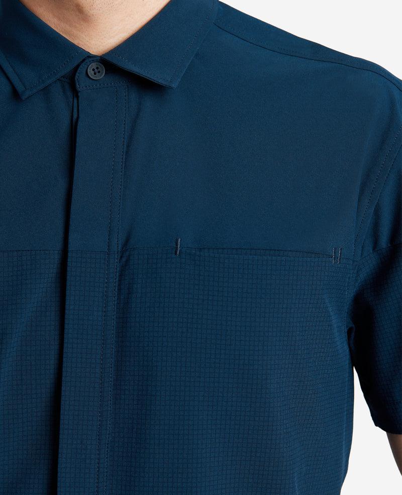 Kenneth Cole Stretch Short Sleeve Button-Down Shirt