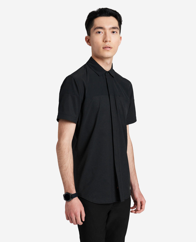 kenneth cole Stretch Short Sleeve Button-Down Shirt