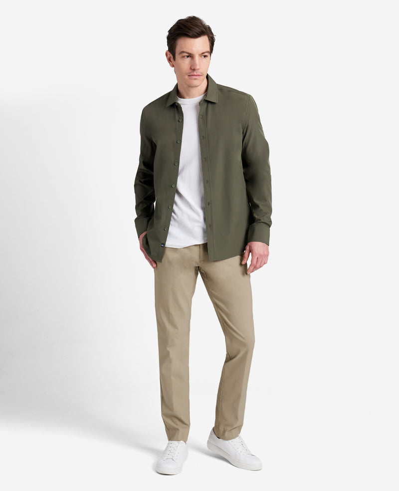 Kenneth Cole Stretch Twill Regular-Fit Flex Waistband Pant