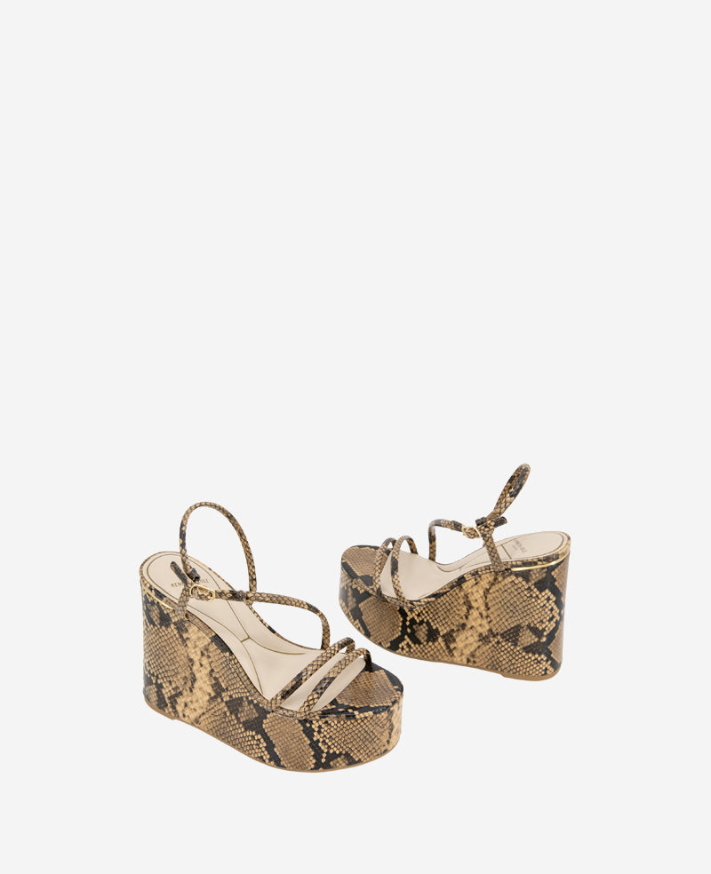 Kenneth Cole Tatiana Snake Print Platform Wedge Sandal