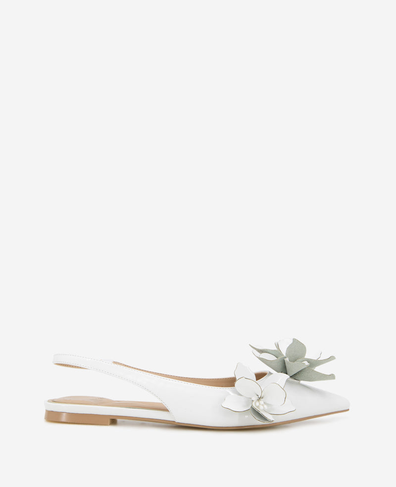 kenneth cole Tayla Patent Floral Appliqué Slingback