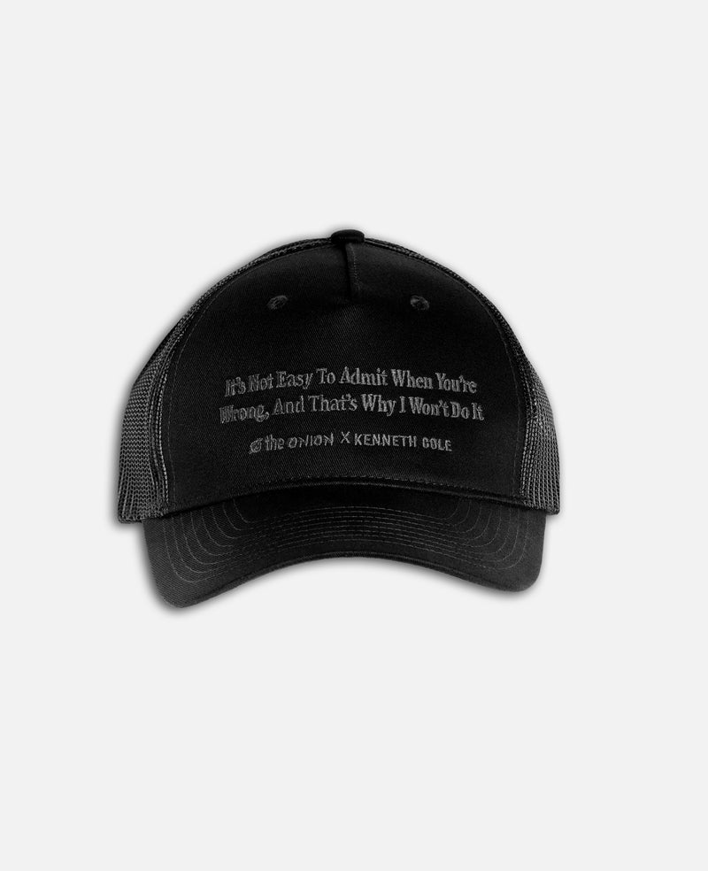 kenneth cole The Onion ADMIT YOU'RE WRONG Unisex Trucker Hat