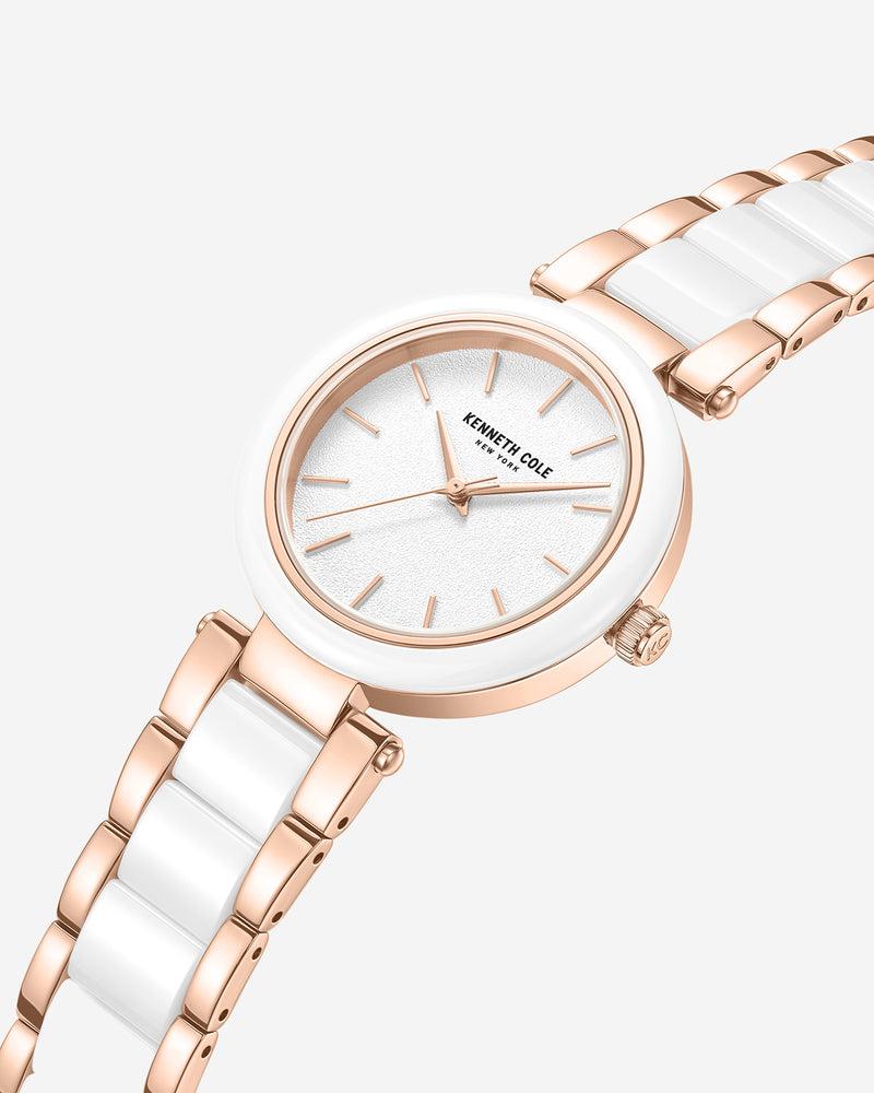 Kenneth Cole Two-Tone Classic Ceramic Bracelet Watch