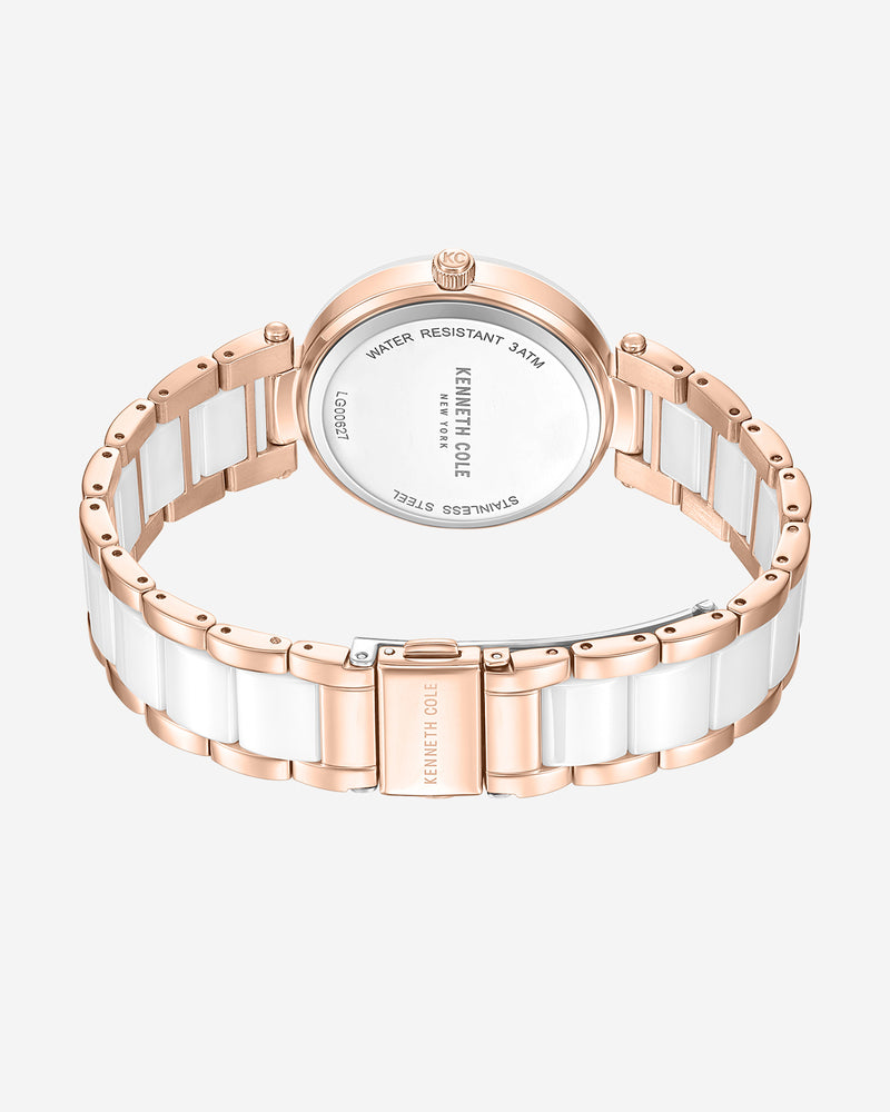 Kenneth Cole Two-Tone Classic Ceramic Bracelet Watch