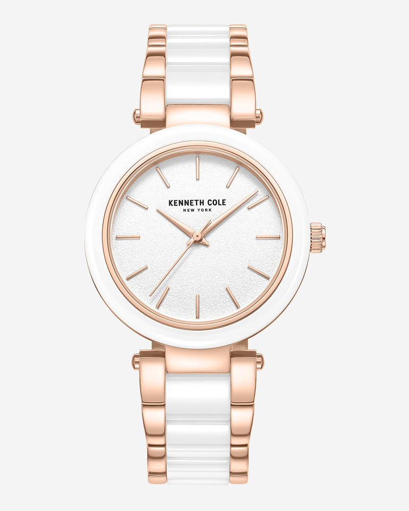 kenneth cole Two-Tone Classic Ceramic Bracelet Watch