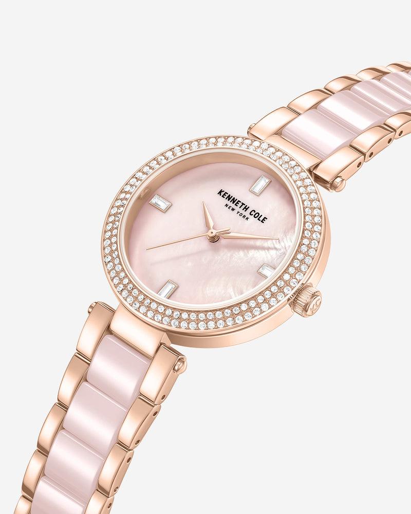 Kenneth Cole Two-Tone Classic Ceramic Pearl Bracelet Watch