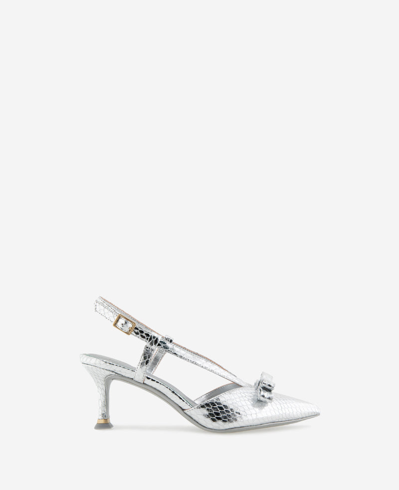 kenneth cole Umayra Metallic Snake Slingback Kitten Heel