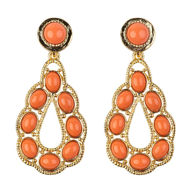 kenneth jay lane Coral Cabochons Teardrop Shape Earring