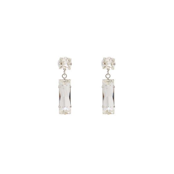 kenneth jay lane Crystal Square Drop Pierced Earring