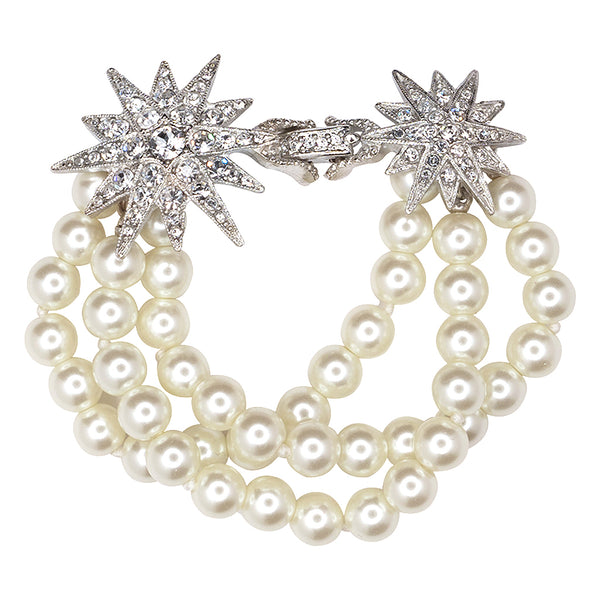 kenneth jay lane Cultura Pearl Starburst Clasp Bracelet