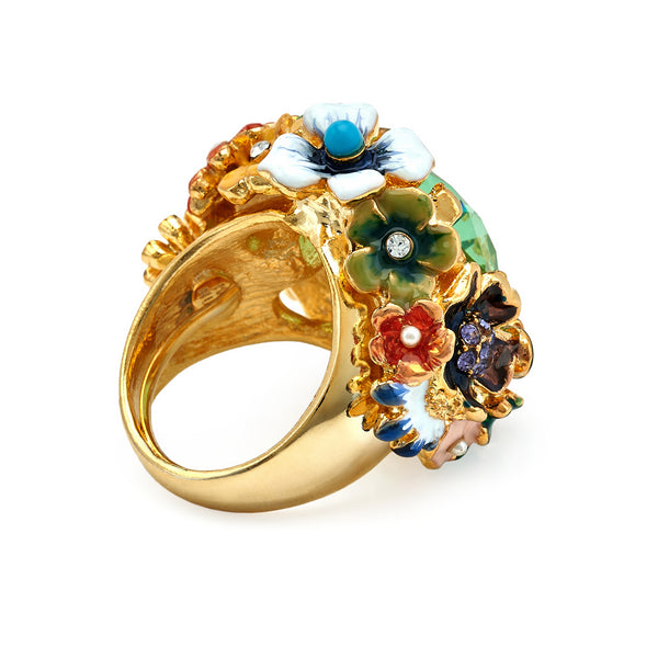 Kenneth Jay Lane Garden Party Flower Adjustable Ring