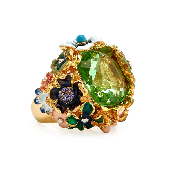 kenneth jay lane Garden Party Flower Adjustable Ring