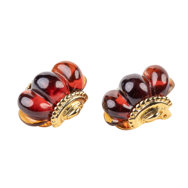 Kenneth Jay Lane Gold And Tortoise Shrimp Clip Earring