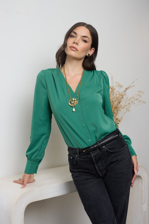 Kenneth Jay Lane Gold Chain And Multi Color Pearl Drop Mermaid Pendant Necklace