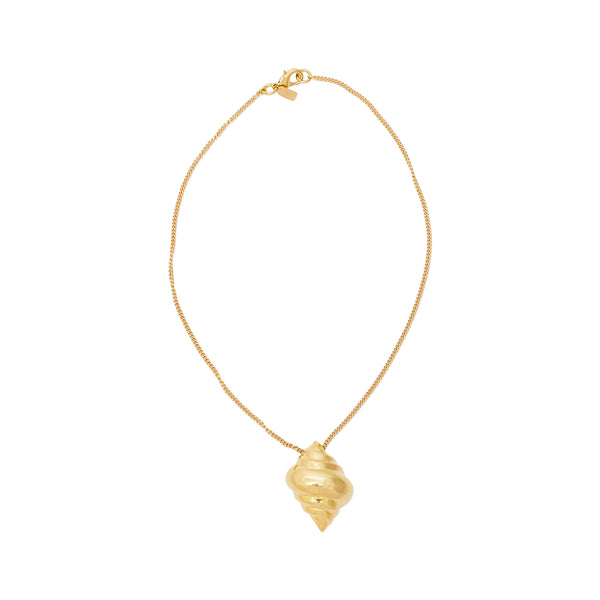 kenneth jay lane Gold Chain & Seashell Pendant Necklace