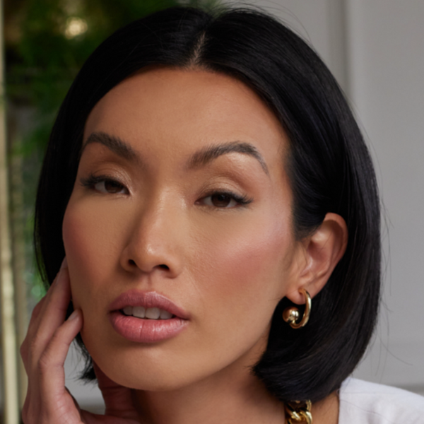 Kenneth Jay Lane Gold Hoop With Ball End Post Earrings