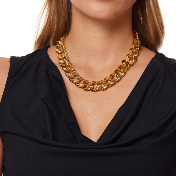 kenneth jay lane Gold Link Necklace with Toggle Clasp kenneth jay lane Gold Link Necklace with Toggle Clasp