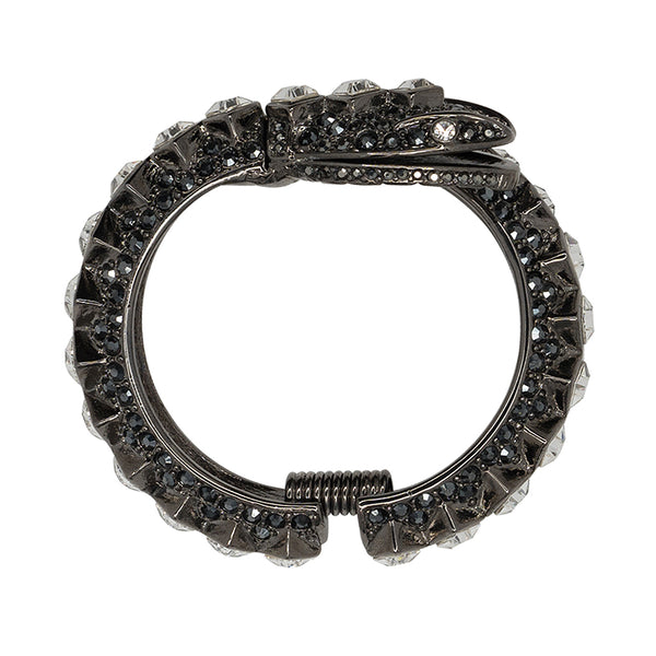 kenneth jay lane Hematite And Crystal Snake Bracelet