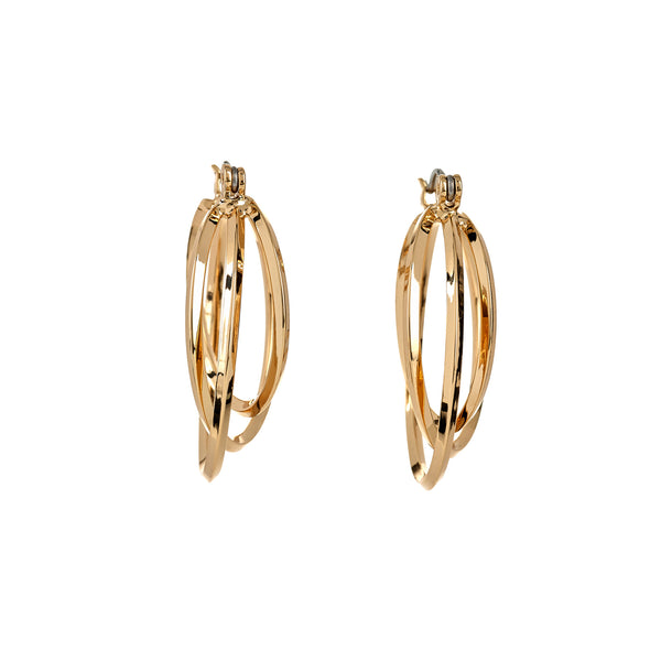 Kenneth Jay Lane Interlocking Hoop Pierced Earrings