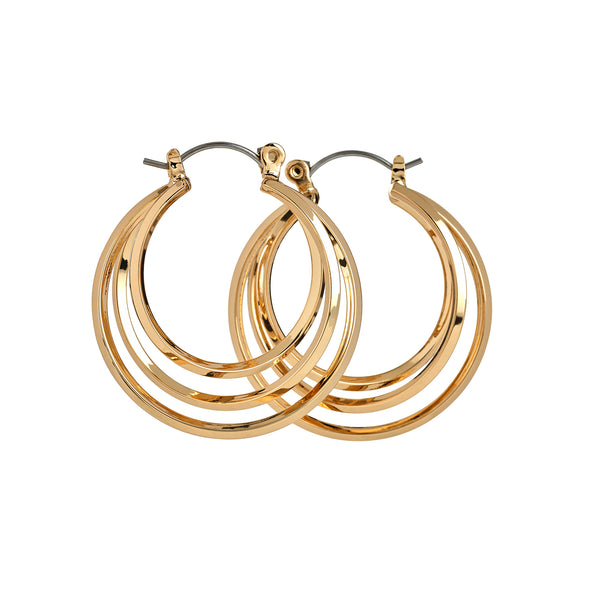 kenneth jay lane Interlocking Hoop Pierced Earrings