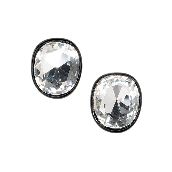 kenneth jay lane Jackie Kennedy Onassis Crystal Headlight Earrings
