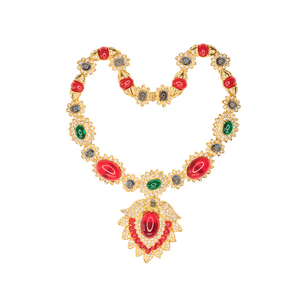 Kenneth Jay Lane Jackie Kennedy Onassis Gemstone Necklace