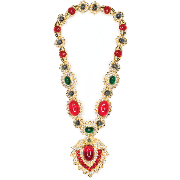 kenneth jay lane Jackie Kennedy Onassis Gemstone Necklace