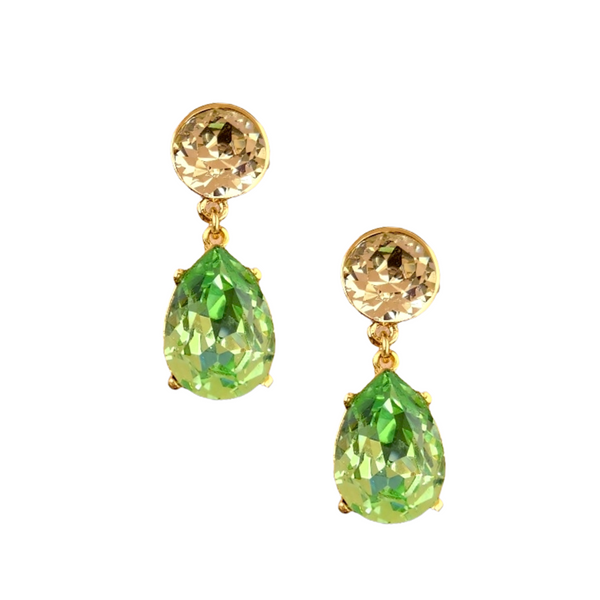 kenneth jay lane Jonquil & Peridot Teardrop Pierced Earring