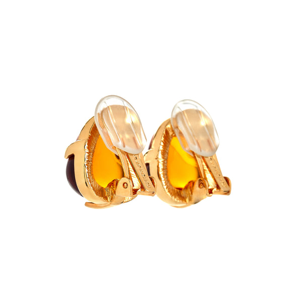 Kenneth Jay Lane 3 Prong Nugget Clip Earrings