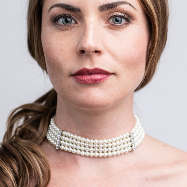 Kenneth Jay Lane 4 Row Crystal Choker