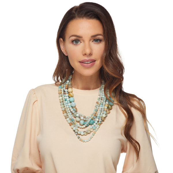 Kenneth Jay Lane Amazonite Beaded Necklace