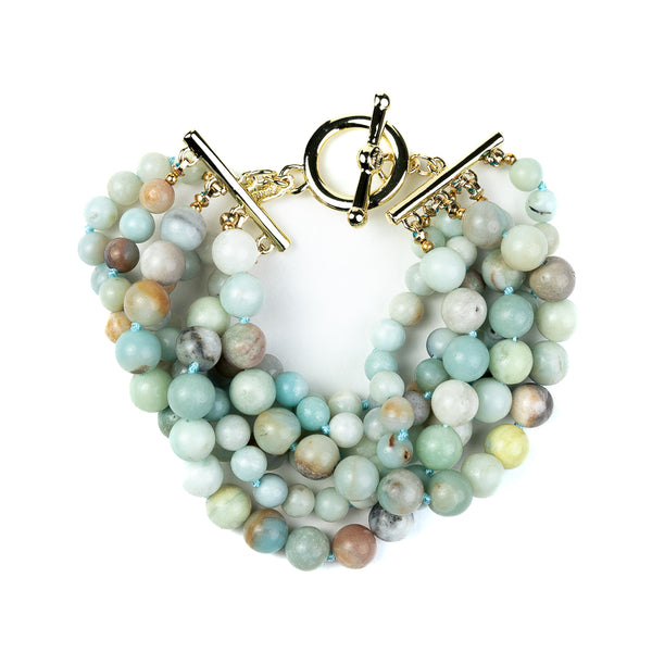kenneth jay lane Amazonite Beaded Toggle Bracelet