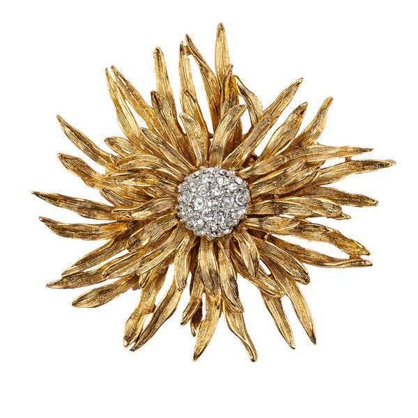 kenneth jay lane Antique Gold Flower Pin