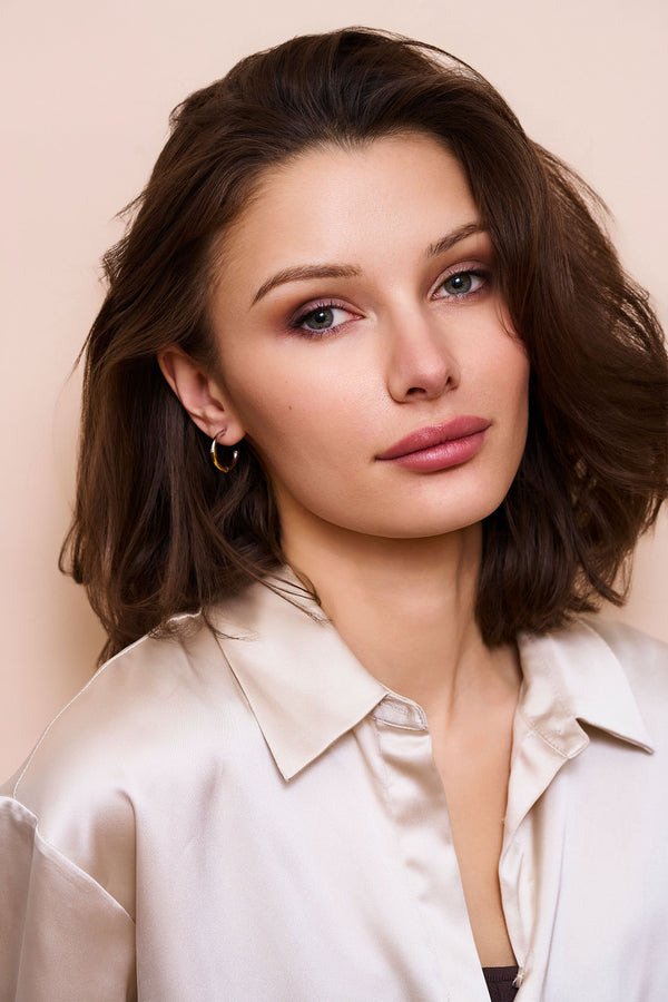 Kenneth Jay Lane Bamboo Pierced Hoop Earrings