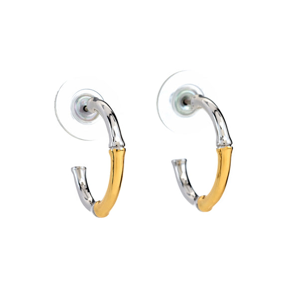 kenneth jay lane Bamboo Pierced Hoop Earrings