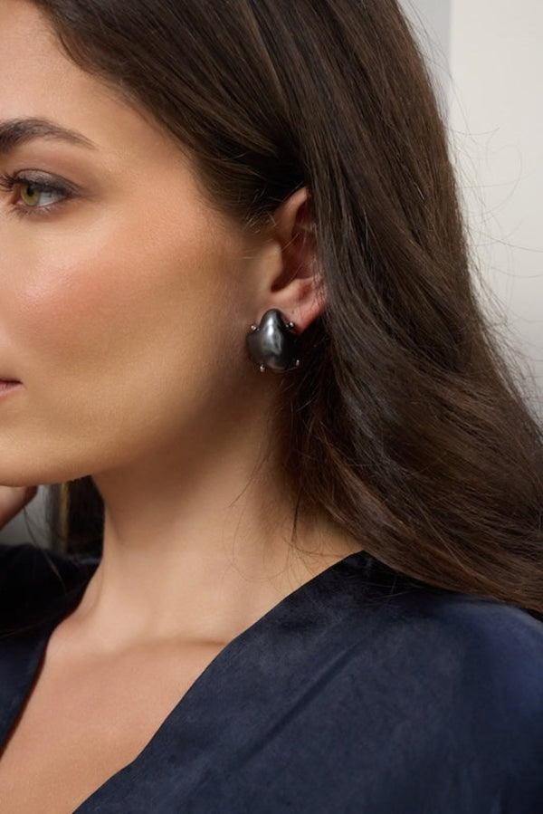 Kenneth Jay Lane Baroque Pearl Clip Earrings