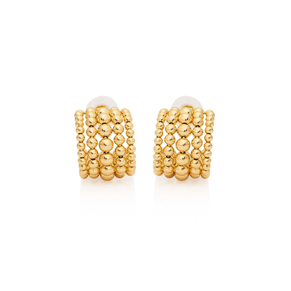 kenneth jay lane Beaded Hoop Earrings