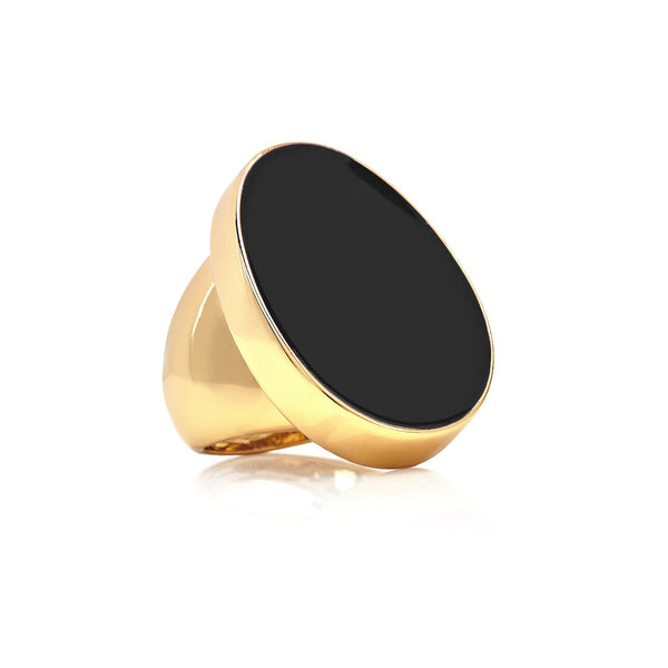 kenneth jay lane Black Kidney Ring
