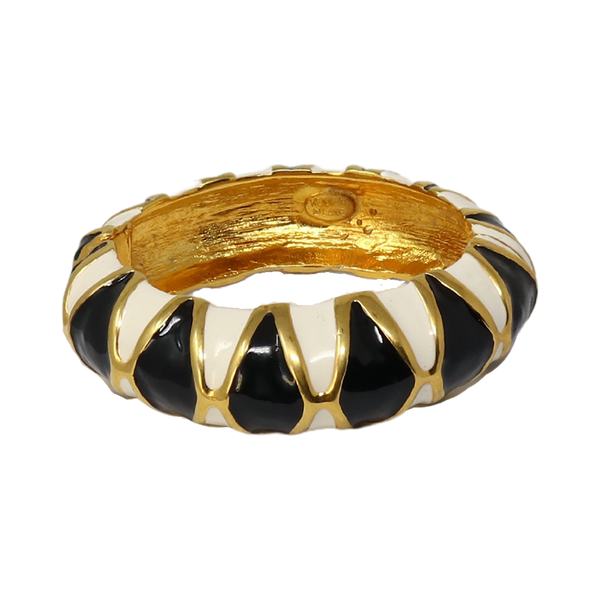 kenneth jay lane Black & White Enamel Bracelet