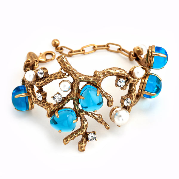 kenneth jay lane Blue Sea Branch Bracelet