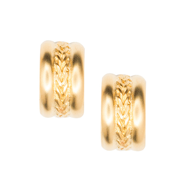 kenneth jay lane Braid Design Hoop Clip Earrings