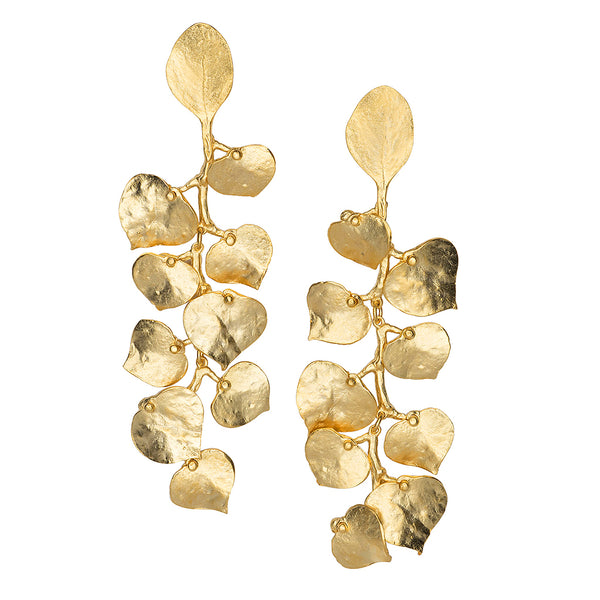 kenneth jay lane Cascading Leaf Earrings